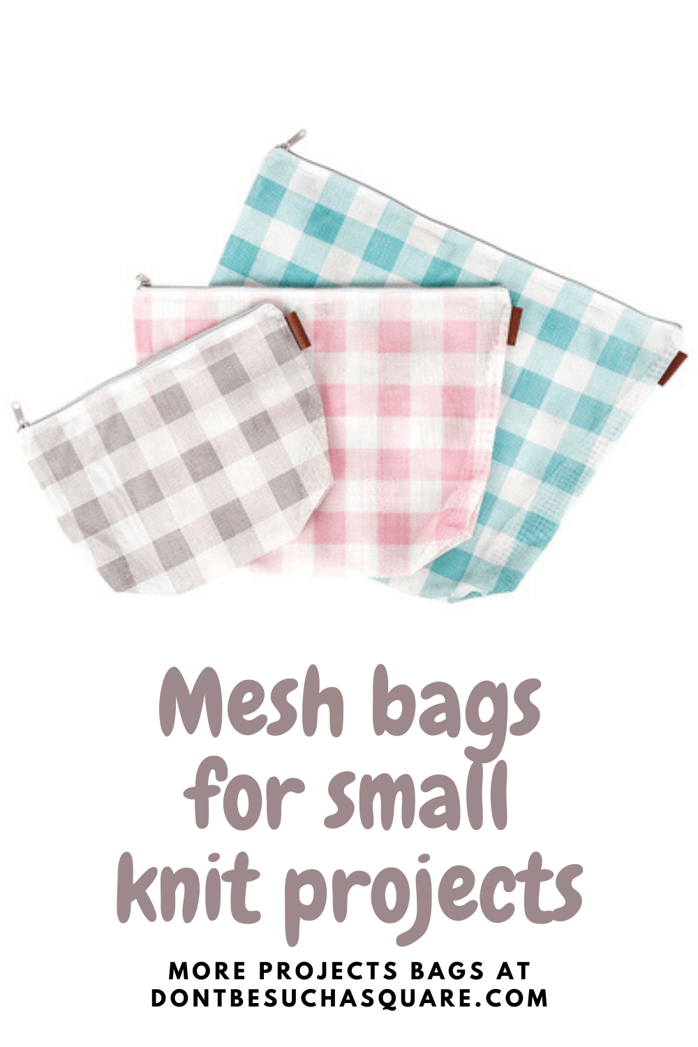 mesh knitting project bags